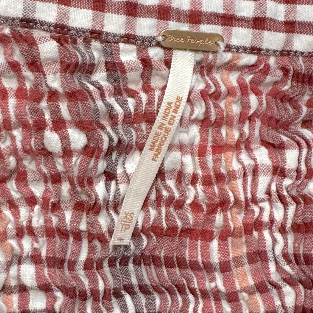 Free People CHARLOTTE GINGHAM TUNIC Size XS/
